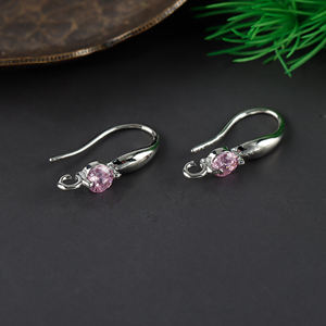 M926珠宝发现组件，18k镀金无镍Diy锆石耳环铜钩20个/批或10个/批 - Product Image 5