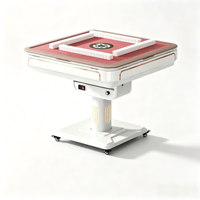 Table de Mahjong pliante en métal de luxe américaine anti-basculement, entièrement automatique, silencieuse, avec chauffage électrique, 2-en-1, table à manger, utilisation en casino