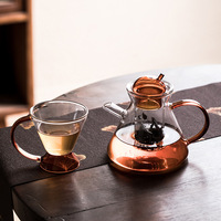 Théière en verre borosilicate de haute qualité, couleur personnalisée, style nordique, tasse transparente simple, fabricants en gros, service à thé