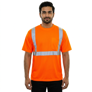 Camiseta Reflectante de Alta Visibilidad Personalizada Estilo 2026, Camiseta de Seguridad Reflectante de Media Manga para Uso en Exteriores para Hombre - Product Image 1