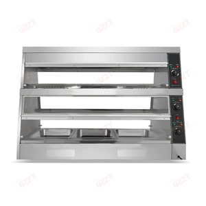 Termostato independiente 2 capas 6 bandejas 1,5 M pollo frito calentador de alimentos eléctrico escaparate comercial pastelería pan vitrina - Product Image 1