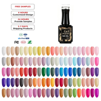 Vernis à ongles gel UV LED 15 ml, plusieurs couleurs, haute brillance, couvrance lisse, pour manucure en salon, nail art, vente en gros