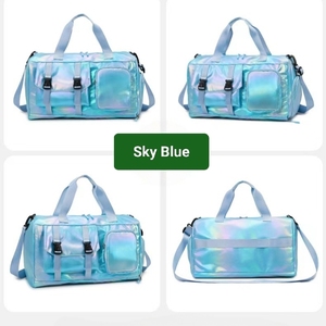 Bolsa de Gimnasio Impermeable de Gran Capacidad, con Separación para Seco y Húmedo, Personalizable, con Compartimento para Zapatos con Cierre de Nailon, para Hombres y Mujeres, para Viajes - Product Image 3