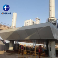 Plateforme de travail flottante modulaire amphibie avec poteaux de support, barge ponton pour travaux en zone humide