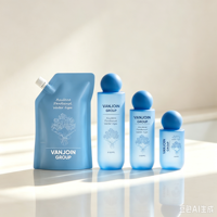 Flacons cosmétiques à capuchon à clapet de 100, 150, 250 ml pour gel douche, parfum, toner, en bleu, rose, transparent, dépoli, avec pulvérisateur à brume fine à sertir