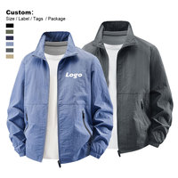 Veste Softshell Homme Grande Taille Personnalisée avec Logo, Coupe-Vent et Imperméable pour Sports de Plein Air, Col Montant, Vente en Gros
