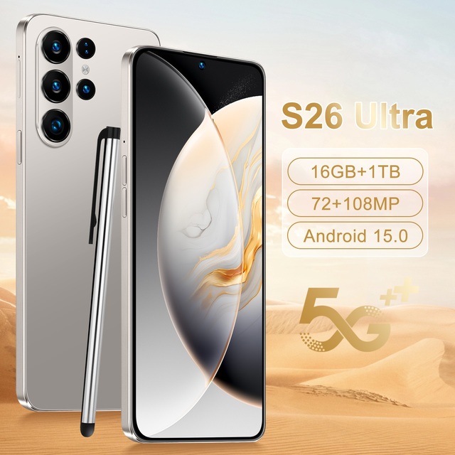 Original S26 Ultra 5G Smartphone 16GB+1TB Dual SIM 4K 120Hz Gaming Face Recognition