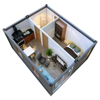 Casa Contenedor Desmontable de 20 pies/40 pies, de 2 Pisos, con Habitaciones Personalizadas en el Exterior, Casa Contenedor Modular Desmontable