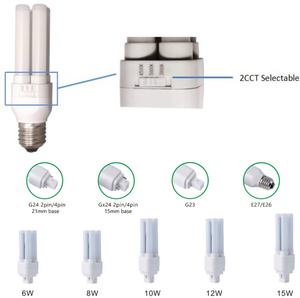 3CCT регулируемый внутренний свет 8 Вт CE ROHS UL сертификат 120LM/W <span class=keywords><strong>G24Q</strong></span> G24D 2-контактный 4-контактный светодиодный кукурузный свет - Product Image 3