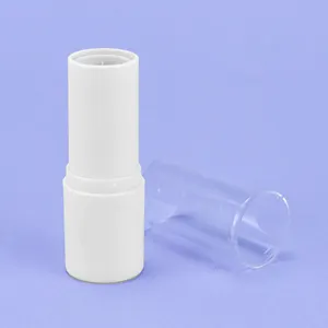सफेद रिफिल करने योग्य गुलाबी लक्जरी होंठ बाम कंटेनर एल्यूमीनियम कस्टम स्पष्ट ट्यूब लिबलम पेपर ट्यूब