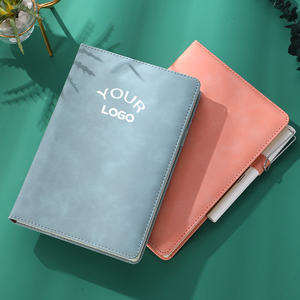 Cuaderno diario de cuero Pu A5 logotipo personalizado Escritura de tapa dura con ranura para bolígrafo cuaderno diario Bloc de notas - Product Image 4