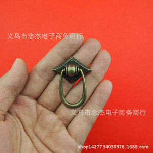 Antique Bronze Drawer <b>Pull</b> <b>Handle</b> 30mm Ring Shape Single Hole Traditional Design Durable Cabinet <b>Door</b> <b>Handle</b> - Product Image 3