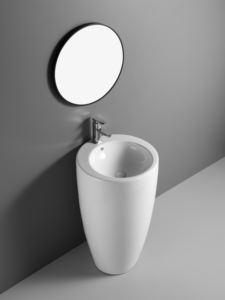 Lavabos sur pied de forme irrégulière modernes pour salles de bain sanitaires, usage hospitalier et hôtelier - Product Image 5