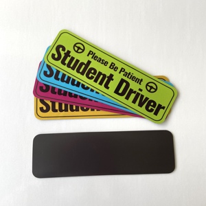 Segnali Magnetici di Attenzione per Studenti Guidatori, Stampa a Colori per Auto e Furgoni - Product Image 1