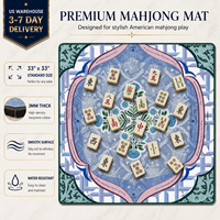 Alas Mahjong Amerika Mewah 84x84cm Tebal 3mm Tahan Air Anti Selip Tahan Lama Penutup Meja Portabel Pengiriman Cepat 3-7 Hari