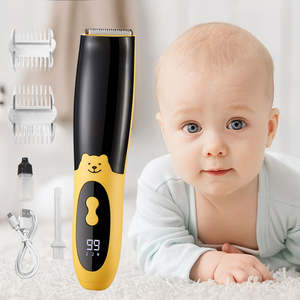 เครื่องตัดผมไฟฟ้าแบบกันน้ำ IPX6 เงียบ ปรับระดับได้ พร้อมระบบดูดอัตโนมัติ ใบมีดเซรามิก สำหรับเด็ก พร้อมไฟ LED ดิจิตอล - Product Image 1