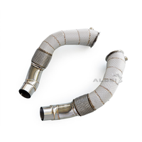 Tubo de escape de alto rendimiento para BMW M5 F10 2012-2018 con motor S63, tubo de escape recto con escudo térmico, ajuste directo.