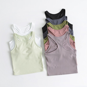 Yoke Running Sports Wear Training <span class=keywords><strong>Racer</strong></span> Back <span class=keywords><strong>Tank</strong></span> <span class=keywords><strong>Tops</strong></span> Crop <span class=keywords><strong>Tops</strong></span> para mujeres