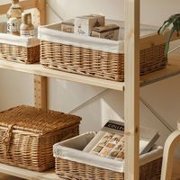 Vente en gros de panier de pique-nique panier de fleurs et paniers de rangement en osier panier à linge
