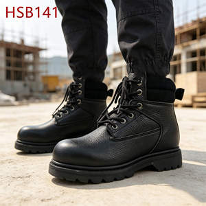Botas de Seguridad ZYF Hua Singh con Suela de Goma Goodyear, de Cuero Repujado de Alta Gama, para Ambientes Húmedos, Modelo HSB141 - Product Image 1