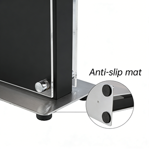 Portacoltelli Magnetico Jaswehome Bifacciale in Legno Nero e Acrilico, Ecologico e Durevole, Facile da Installare, Supporto per Coltelli da Cucina - Product Image 2