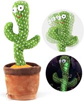 Vente en gros d'usine de jouets de cactus dansants jouets en peluche électroniques