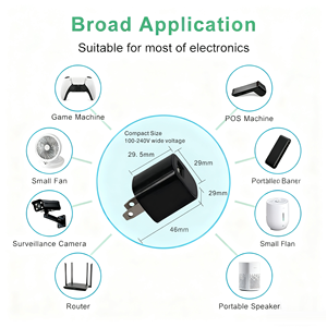 Bloc chargeur USB <span class=keywords><strong>5V</strong></span> <span class=keywords><strong>1A</strong></span> Mini <span class=keywords><strong>5W</strong></span> à charge rapide Type A, adaptateur mural électronique US, chargeurs et adaptateurs universels de voyage, direct usine - Product Image 2