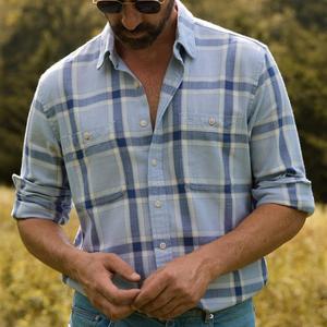 AU US <strong>UK</strong> Size Custom 100% Cotton Man Double Pocket Button up <strong>Shirt</strong> Classical Plaid <strong>Flannel</strong> <strong>Shirt</strong> for <strong>Men</strong> - Product Image 3