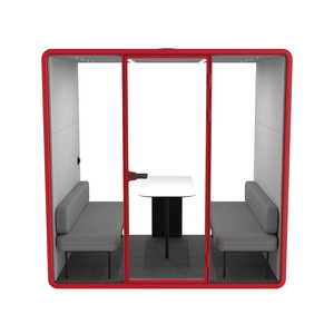 Cabine de réunion insonorisée de qualité commerciale pour 2 à 4 personnes, cabine acoustique pour espace de travail ouvert et privé - Product Image 5