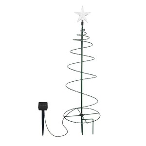High Quality <b>Solar</b> Christmas <b>Tree</b> with LED <b>Lights</b> and Stainless Steel Standing Base-Outdoor Decoration - Product Image 2