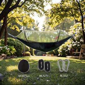 Hamac de camping portable en nylon double avec moustiquaire facile à suspendre pour une utilisation en extérieur - Product Image 5