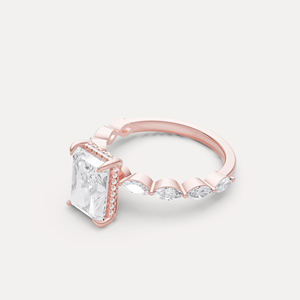 Anillo de Compromiso de Diamante Cultivado en Laboratorio de la Mejor Calidad, Anillo de Oro de 18K con Corte Redondo para Propuesta de Matrimonio y Uso en Bodas, en Venta - Product Image 5