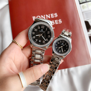 Montres de couple Pablo Raez, nouvelle tendance à la mode, calendrier, étanches, en acier inoxydable, avec éclairage nocturne, pour hommes et femmes - Product Image 6