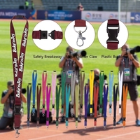 Lanière porte-outils en polyester à sublimation couleur intégrale 3/4 po avec boucle en plastique à dégagement rapide et mousqueton de sécurité – Porte-cartes de visite promotionnel