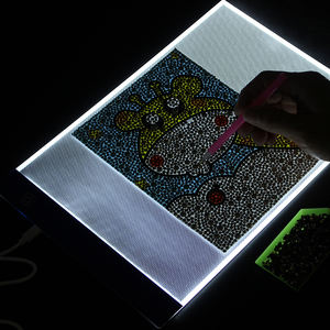 Sıcak yeni ürün A4-USB ışıklı çerçeve parlaklık ayarlanabilir elmas boyama nakış noktası matkap çizim aracı LED ışık kurulu - Product Image 5