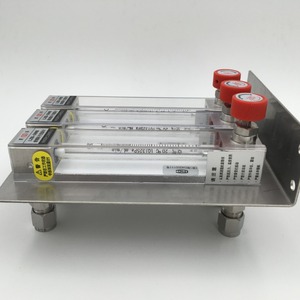 เครื่องวัดอัตราการไหลแบบปรับพื้นที่ได้ LJFLO รุ่น LZB-3WB ทำจากสแตนเลส สำหรับวัดการไหลของอากาศและก๊าซ พร้อมปุ่มสีแดงและข้อต่อท่อโลหะ - Product Image 2