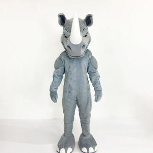 Shengye, hecho <span class=keywords><strong>a</strong></span> medida, suave, peludo, Animal salvaje, rinoceronte, disfraz de Mascota, inflable, comercial, personaje de dibujos animados, trajes de Mascota de marca - Product Image 1