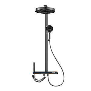 Smart Digital Display Shower Set With Temperature Control And Storage Rack For Bathroom - Product Image 2