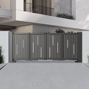 Porte coulissante en métal de sécurité en aluminium à double porte personnalisée en Offre Spéciale avec <span class=keywords><strong>bois</strong></span> traité thermiquement - Product Image 5