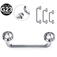 Piercing de surface en titane massif G23, bijou de piercing vaginal, barbell pour piercing vaginal, piercing génital, bijou de piercing VCH