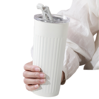 Meilleures ventes - Tasse thermique isolée sous vide en acier inoxydable, design portable de style américain, grande capacité, écologique