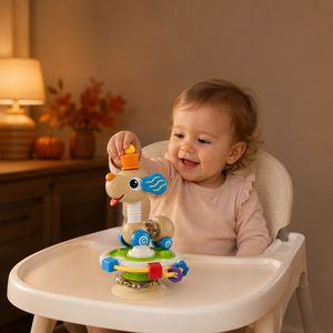 Suction Cup Spinning Toy High Chair Baby Rattle Toys with Steering Wheel <strong>Telescopic</strong> Dog Sensory Toy Set for Toddlers 18 Months - Product Image 6
