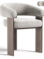 Chaise de salle à manger JP Monthly en bois massif, style italien minimaliste et de luxe léger, design de créateur, chaise à dossier pour la maison, aucune installation requise