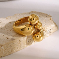 Bague de fiançailles vintage personnalisée en acier inoxydable 316L plaqué or 14k/18k, finition PVD anti-ternissement, pour femme