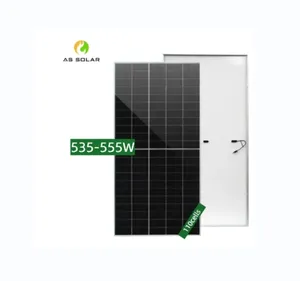 Sıcak satış ja güneş panelleri 550w 535w için 555w yarım hücre mono pv modülü güneş paneli güneş panelleri w sistemi için 5000 set