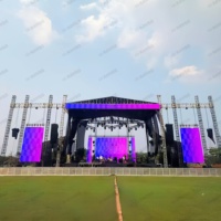 RAYBO HD Full-Color P3.91 Pantalla de pared de video LED IP65 Publicidad de alquiler para DJ Fondo de escenario Tamaños 500x500mm 500x1000mm