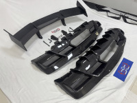 Kit carrosserie de haute qualité en fibre de carbone sèche style Zr1, comprenant pare-chocs arrière, diffuseur arrière, aileron arrière et grande aile, pour Chevrolet Corvette C8 Z06
