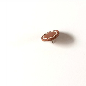 Punaises de bureau en cuir tanné végétal, en gros et sur mesure, différentes tailles et couleurs, punaises créatives, style minimaliste japonais - Product Image 4