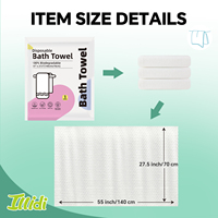 Serviettes de bain jetables grandes pour hôtel et voyage, serviettes enveloppantes sèches lavables, serviettes de plage XL à usage unique