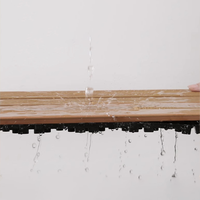 Vente flash : Revêtement de sol en plastique WPC imitation bois pour cour et terrasse, 60*30*2.3cm